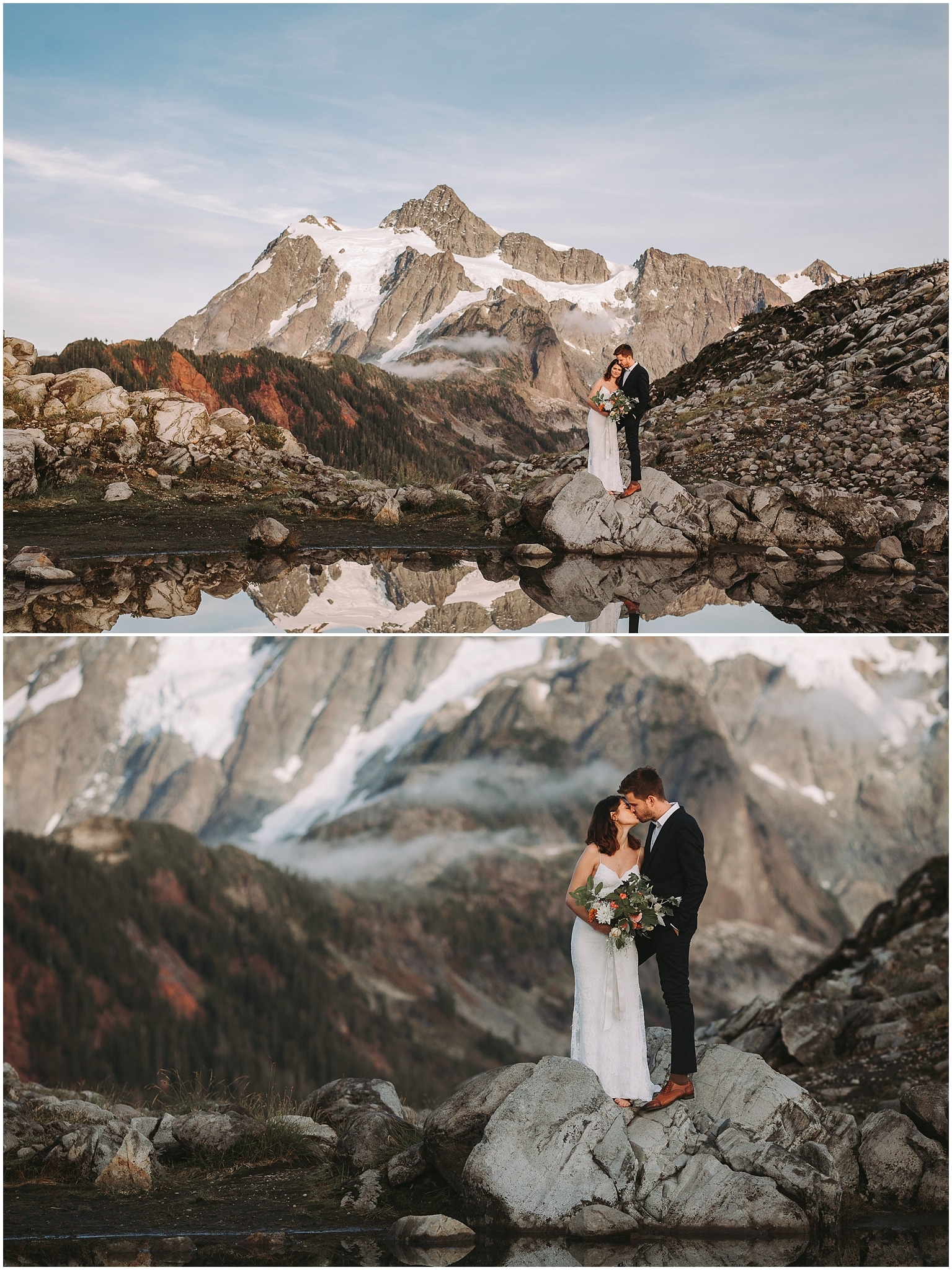 Mt Baker Engagement Photos, Mt Shuksan Adventure Elopement, Washington Engagement Photographer, Washington wedding photographer, Best photographers in Washington, Best Washington engagement photographers, Best Washington Wedding photographers, Fun Engagement photo ideas, Engagement photos in mountains, adventurous Engagement session, Washington Mountain Elopement, adventure elopement photographer, adventure elopement photography, getting married in the mountains, elope in washington, artist point elopement