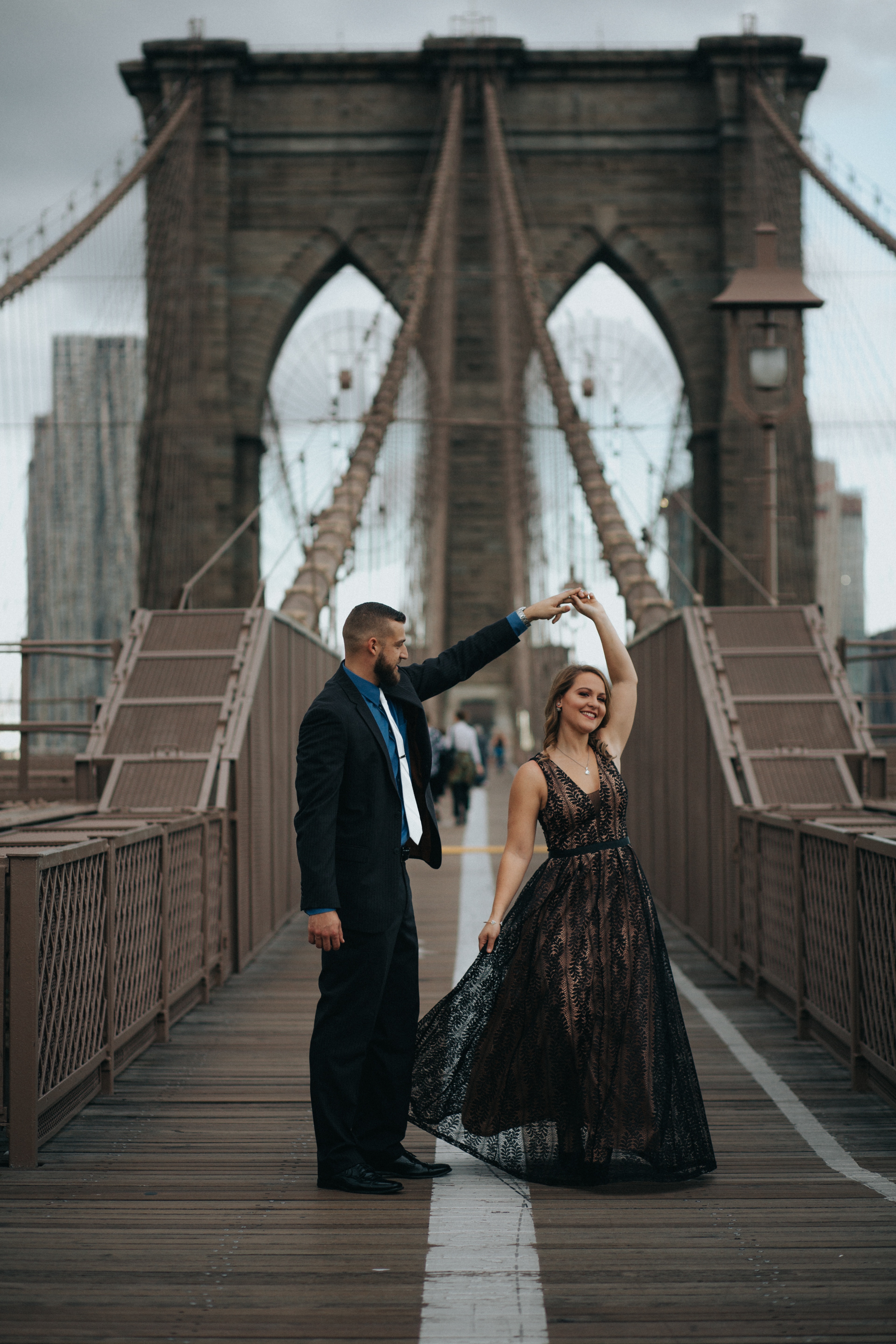 NYC, Brooklyn Bridge, Romantic, couples session