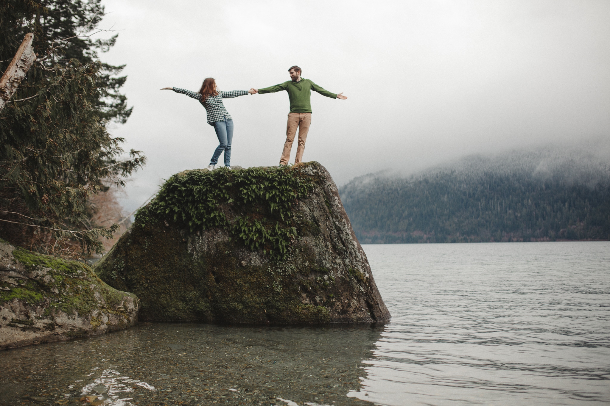 Olympic Peninsula Lake Crescent Engagement Session