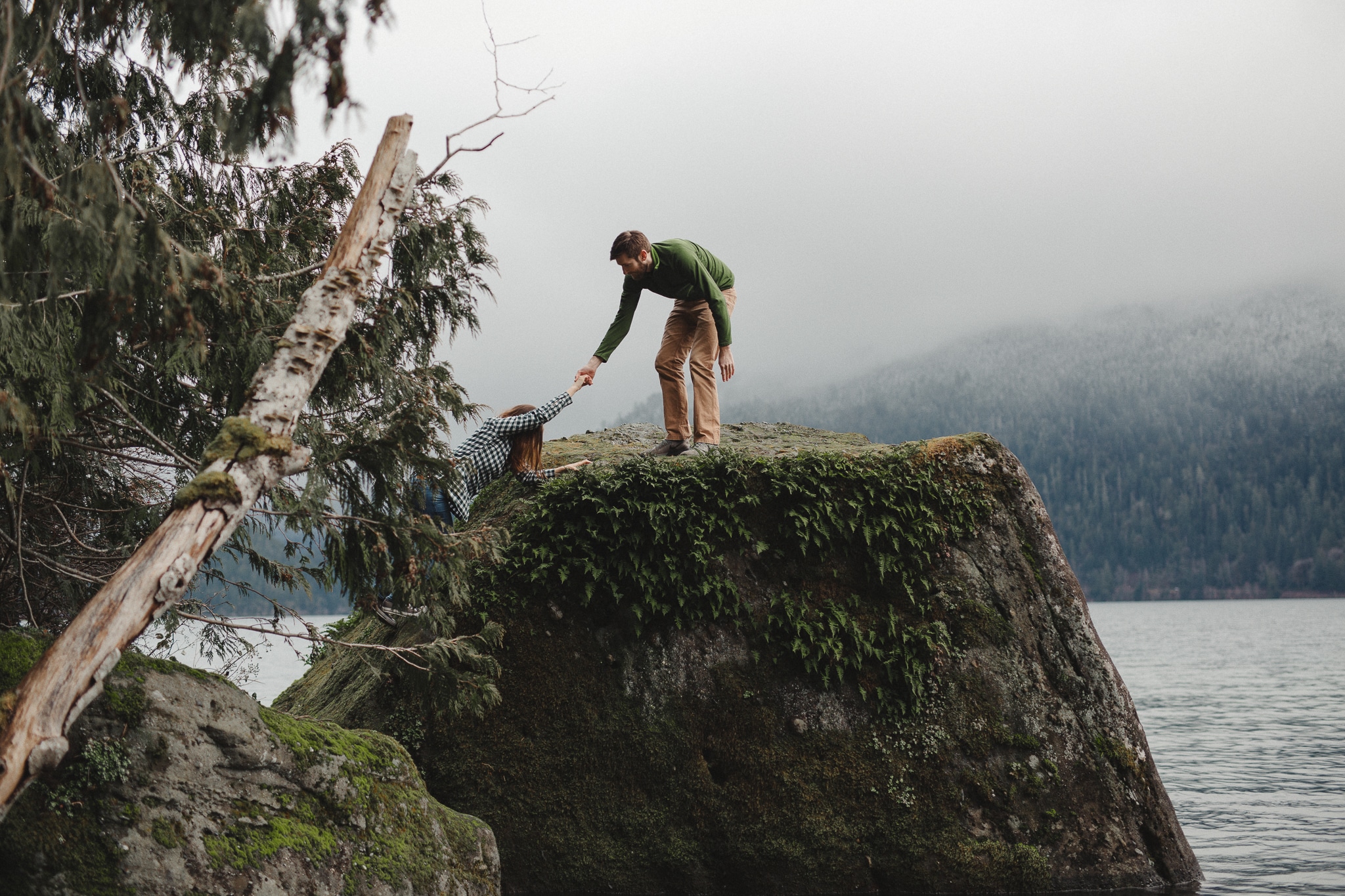 Olympic Peninsula Lake Crescent Engagement Session