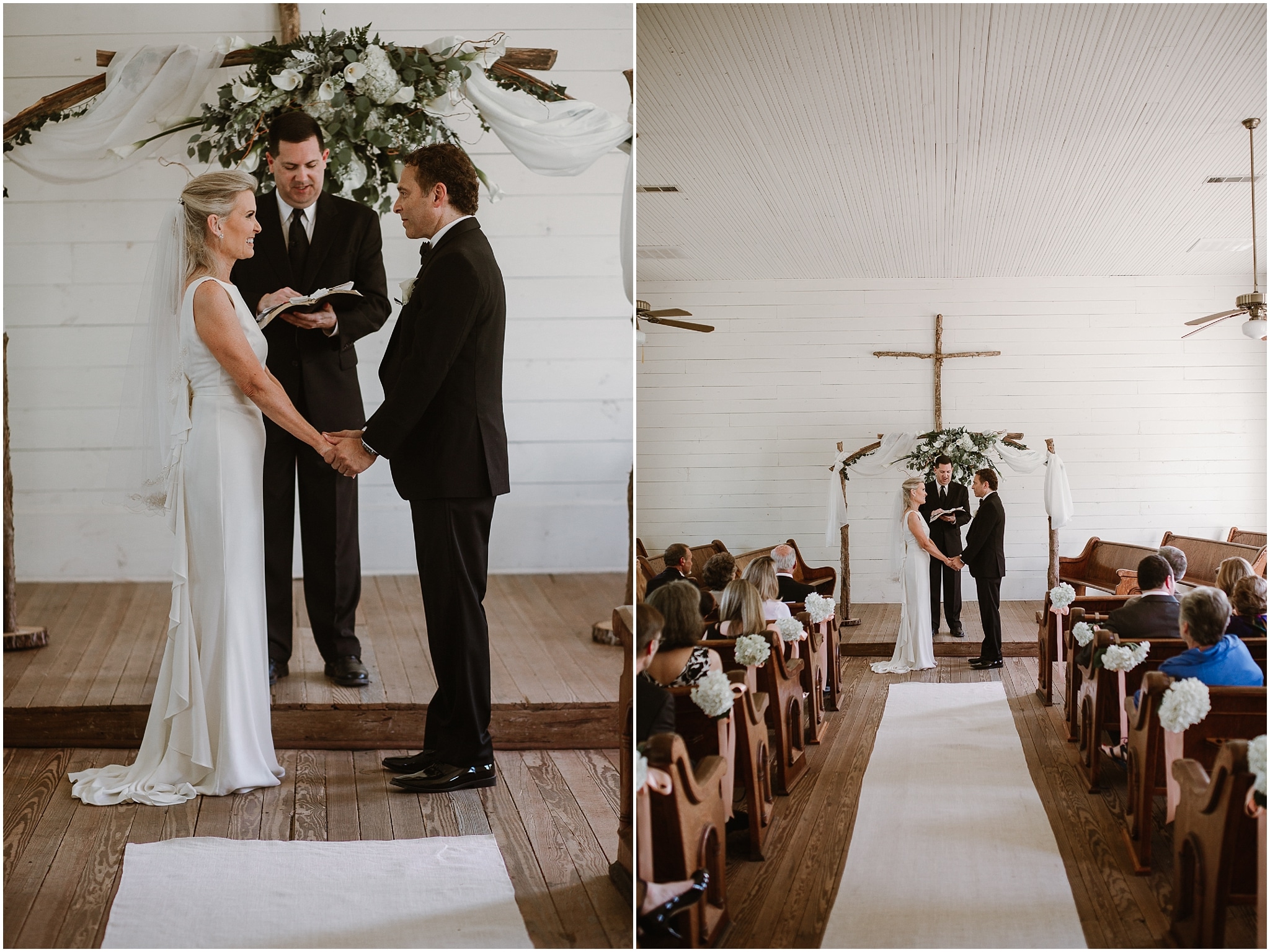 rustic destination wedding in ennis texas ceremony