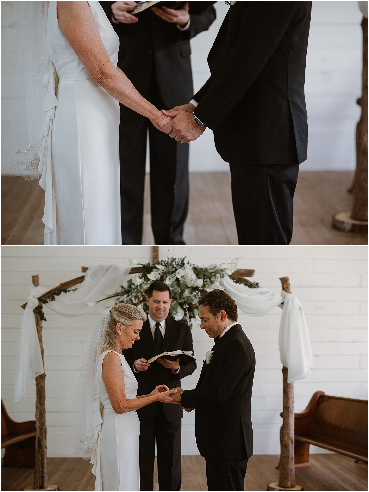 rustic destination wedding in ennis texas ceremony