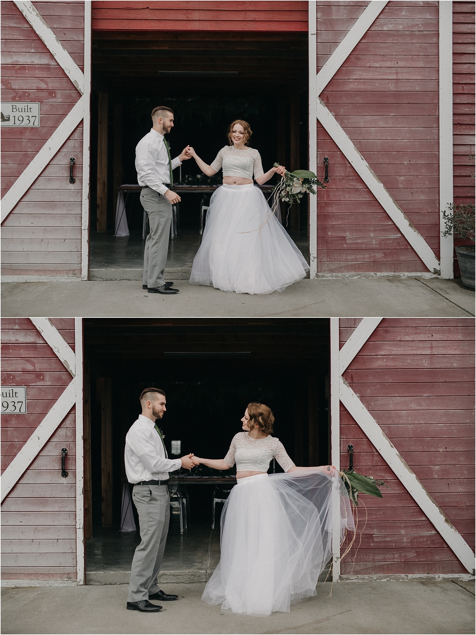 olympic peninsula boho barn wedding