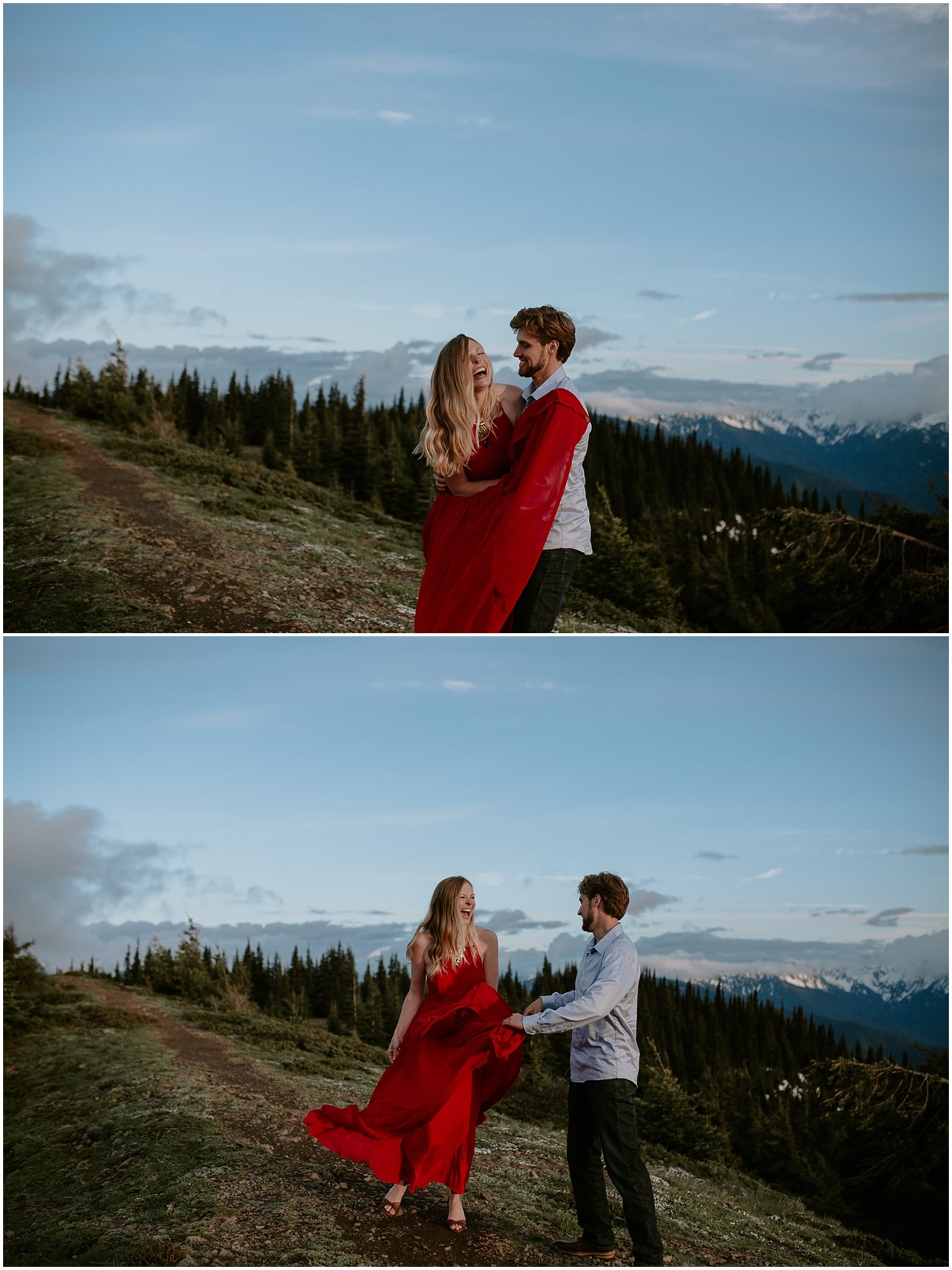 Olympic National Forest Engagement Photos, Hurricane Ridge Engagement Photos, Washington Engagement Photographer, Olympic National Park engagement photos, Washington wedding photographer, Best photographers in Washington, Best Washington engagement photographers, Best Washington Wedding photographers, Fun Engagement photo ideas, Engagement photos in mountains, adventurous Engagement session, Save the date photo ideas, Olympic National Park Hurricane Ridge, Olympic National Park Engagement Photographer, adventure elopement photographer