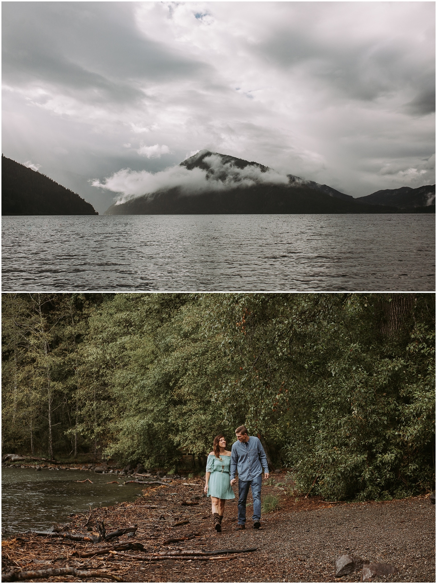 lake crescent engagement session kim butler