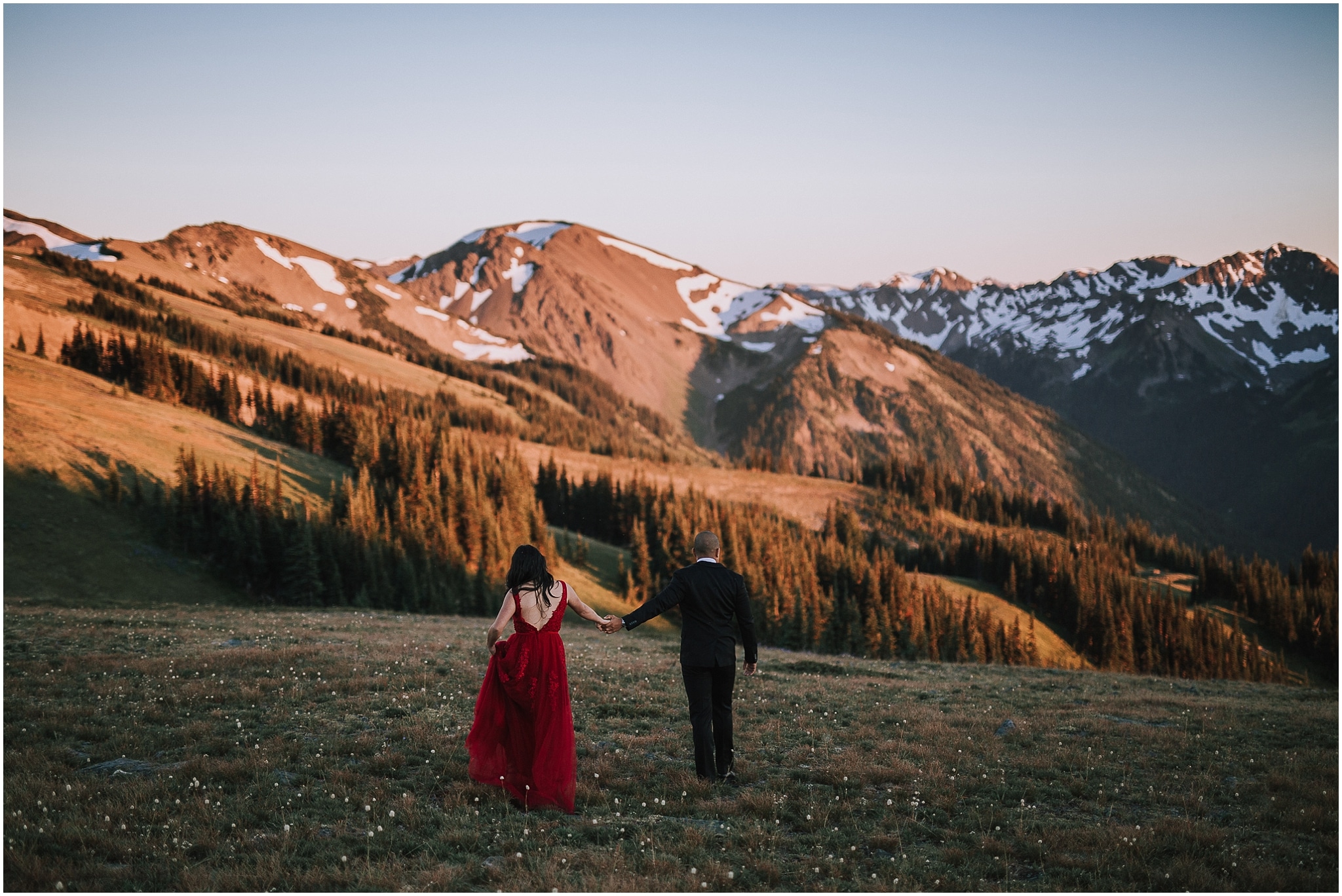 Olympic National Forest Engagement Photos, Hurricane Ridge Engagement Photos, Western Washington Engagement Photographer, Olympic National Park engagement photos, Washington wedding photographer, Best photographers in Washington, Best Washington engagement photographers, Best Washington elopement photographers, olympic national park elopement photographer, Engagement photos in mountains, adventurous Engagement session, Olympic National Park Hurricane Ridge, Olympic National Park Engagement Photographer, adventure elopement photographer