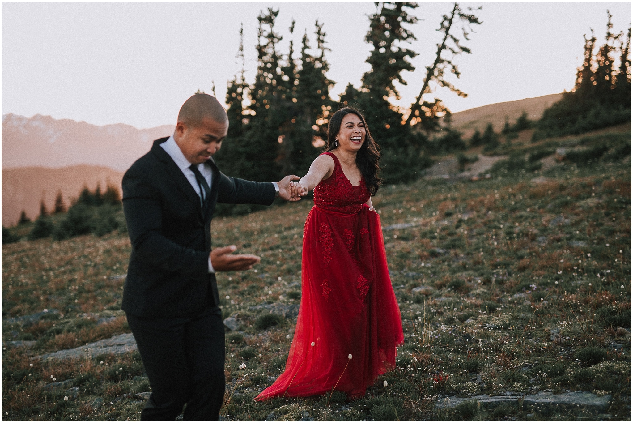 Olympic National Forest Engagement Photos, Hurricane Ridge Engagement Photos, Western Washington Engagement Photographer, Olympic National Park engagement photos, Washington wedding photographer, Best photographers in Washington, Best Washington engagement photographers, Best Washington elopement photographers, olympic national park elopement photographer, Engagement photos in mountains, adventurous Engagement session, Olympic National Park Hurricane Ridge, Olympic National Park Engagement Photographer, adventure elopement photographer