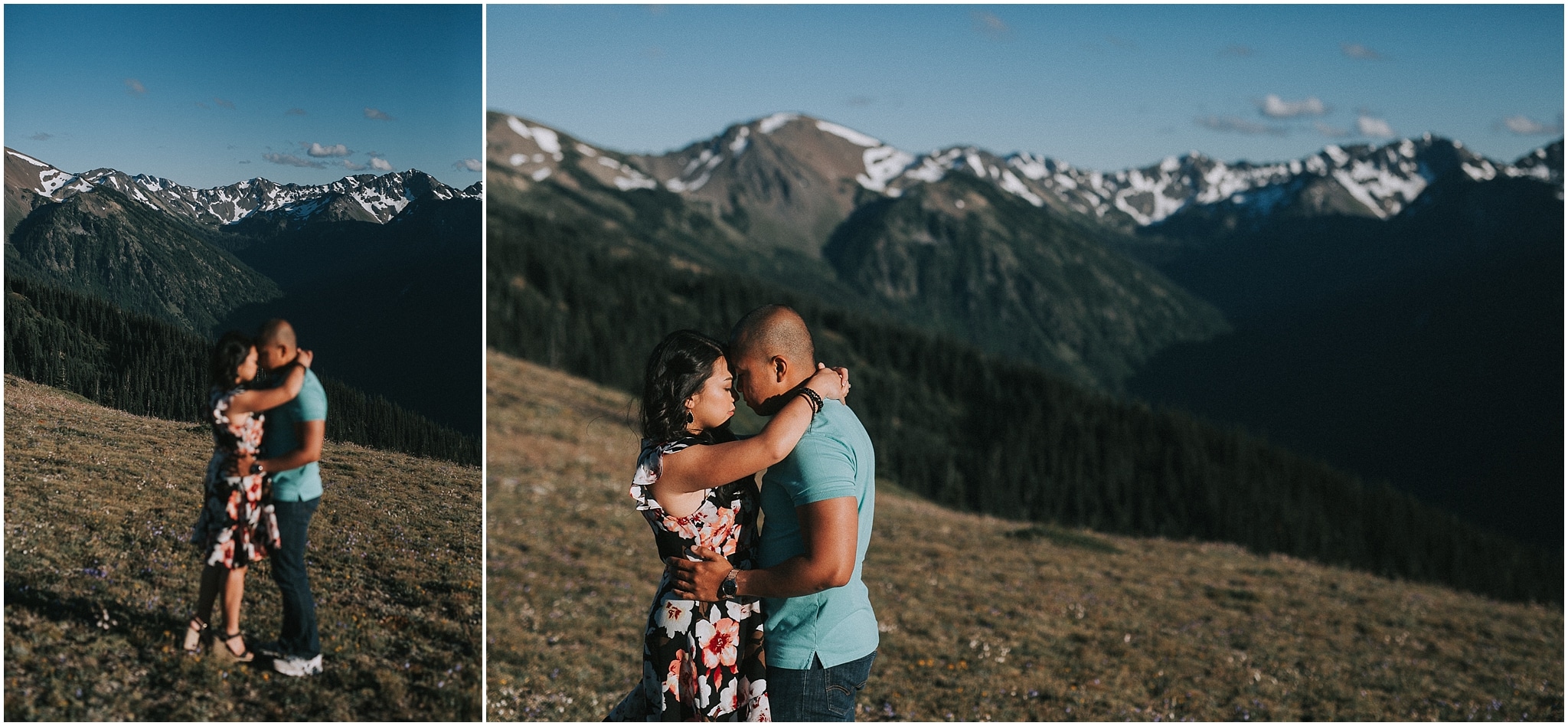 Olympic National Forest Engagement Photos, Hurricane Ridge Engagement Photos, Western Washington Engagement Photographer, Olympic National Park engagement photos, Washington wedding photographer, Best photographers in Washington, Best Washington engagement photographers, Best Washington elopement photographers, olympic national park elopement photographer, Engagement photos in mountains, adventurous Engagement session, Olympic National Park Hurricane Ridge, Olympic National Park Engagement Photographer, adventure elopement photographer