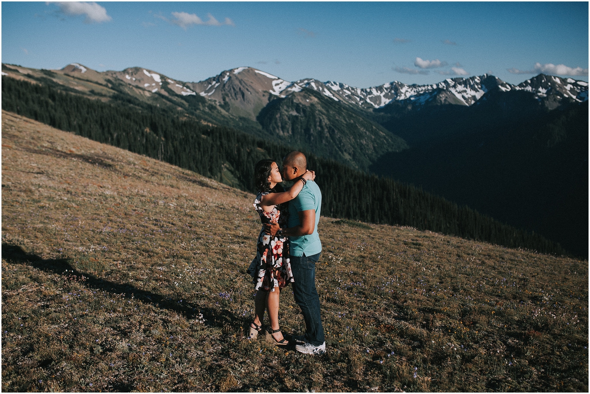 Olympic National Forest Engagement Photos, Hurricane Ridge Engagement Photos, Western Washington Engagement Photographer, Olympic National Park engagement photos, Washington wedding photographer, Best photographers in Washington, Best Washington engagement photographers, Best Washington elopement photographers, olympic national park elopement photographer, Engagement photos in mountains, adventurous Engagement session, Olympic National Park Hurricane Ridge, Olympic National Park Engagement Photographer, adventure elopement photographer