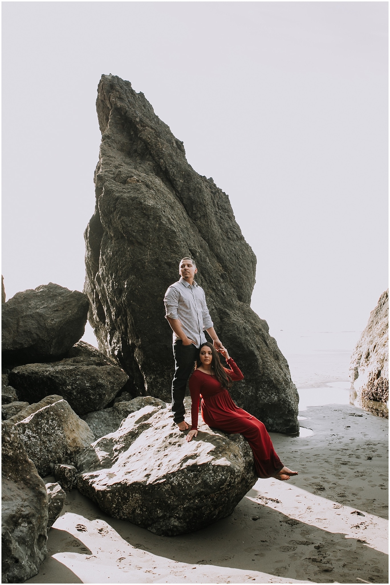 Ruby beach, olympic peninsula, elopement, kim butler