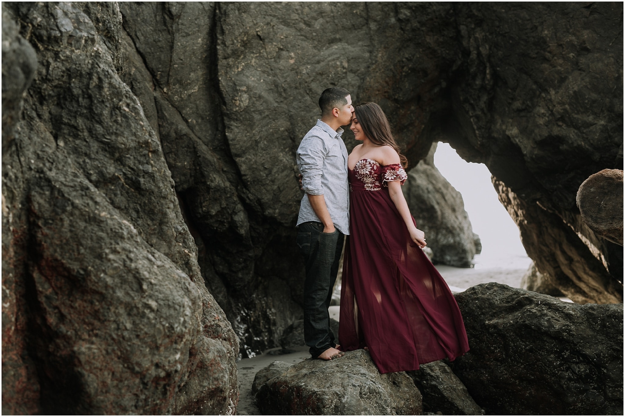 Ruby beach, olympic peninsula, elopement, kim butler