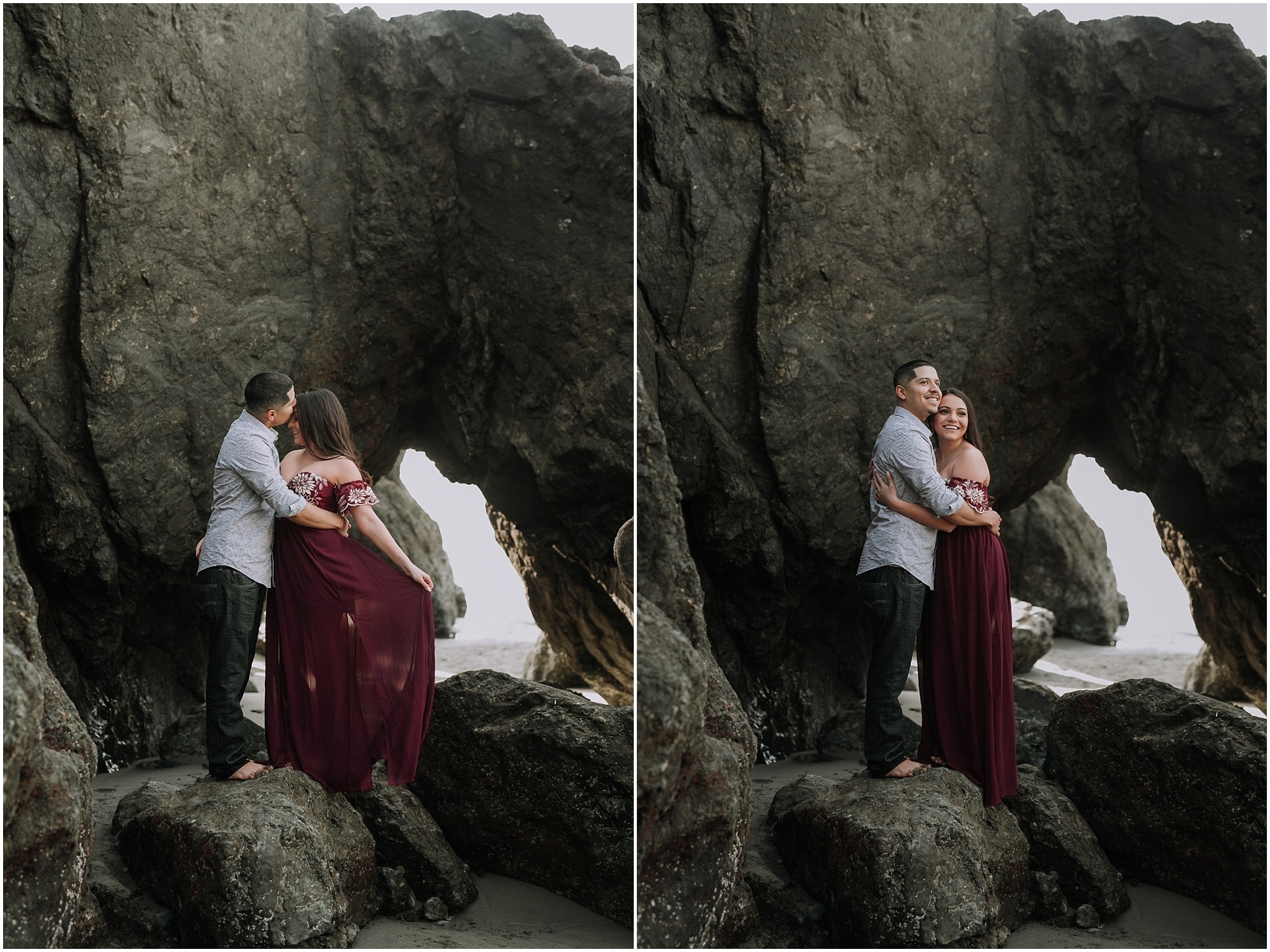 Ruby beach, olympic peninsula, elopement, kim butler