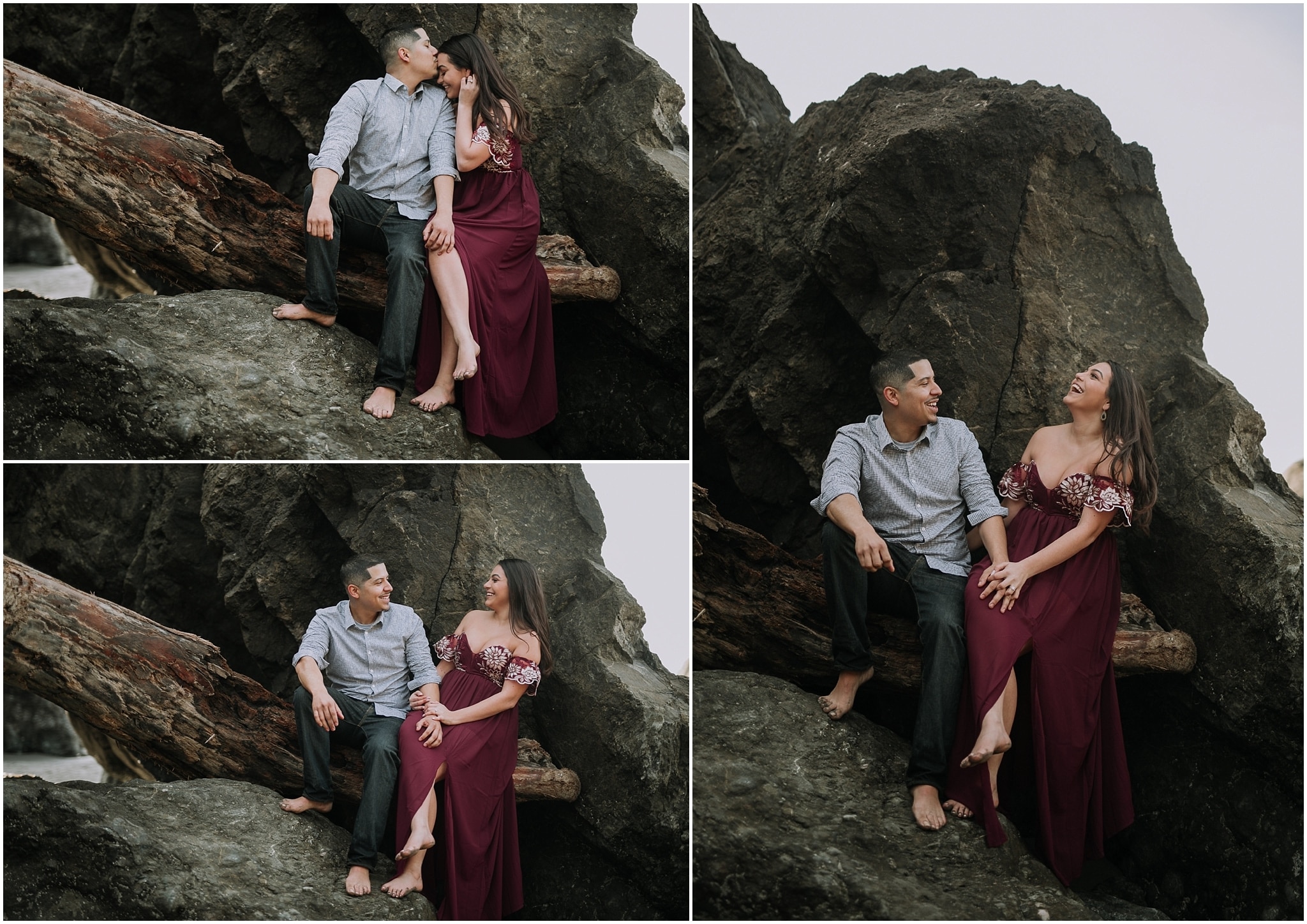 Ruby beach, olympic peninsula, elopement, kim butler