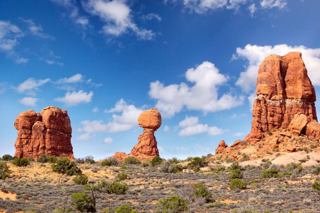 Balanced Rock at Arches National Park, Utah, United States