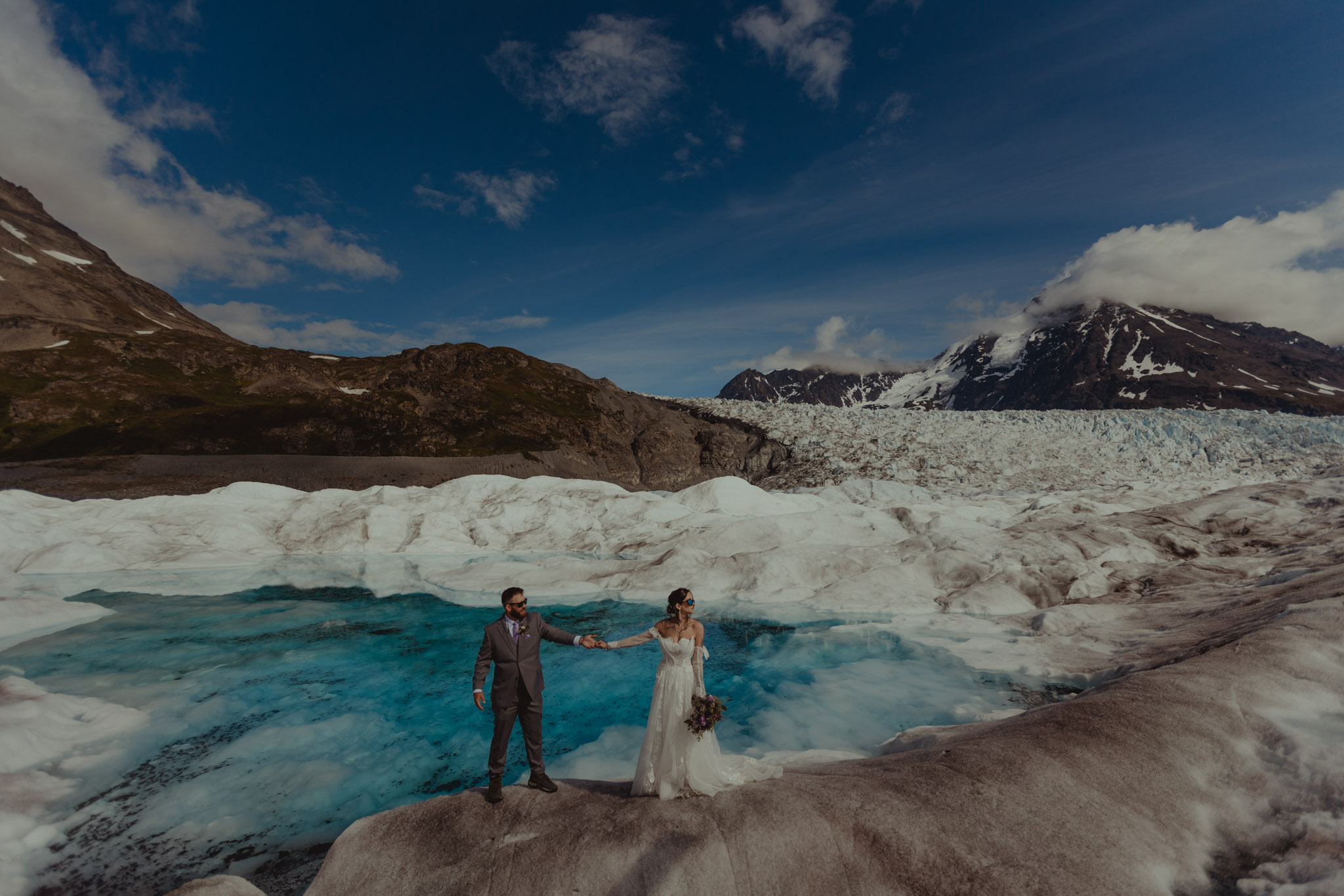 Incredible Helicopter Elopement on Knik Glacier in Alaska